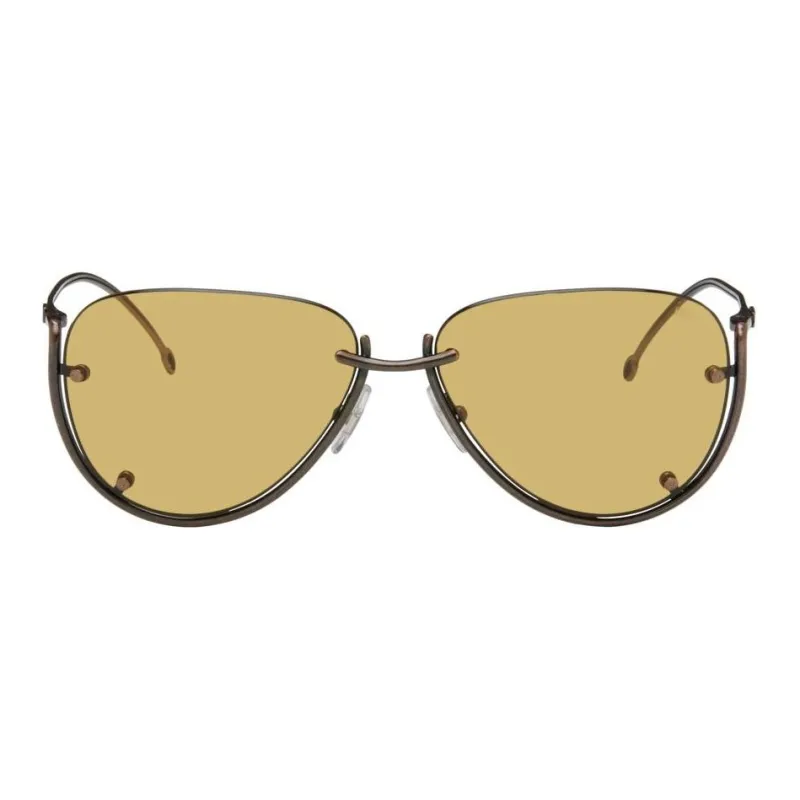DIESEL Metal Irregular Shape Sunglasses Women's Black-0