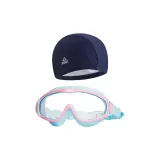 Pink Purple+Dark Blue Swimming Cap