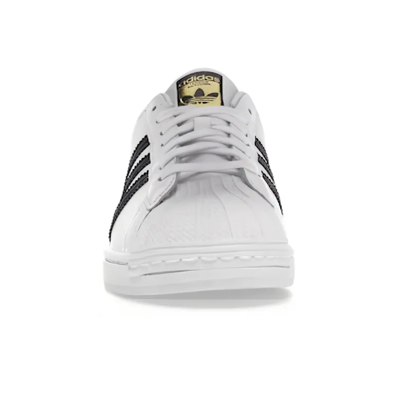 Adidas Originals Superstar Series Durable Breathable Low Top Skateboard Shoes Unisex White Black-2