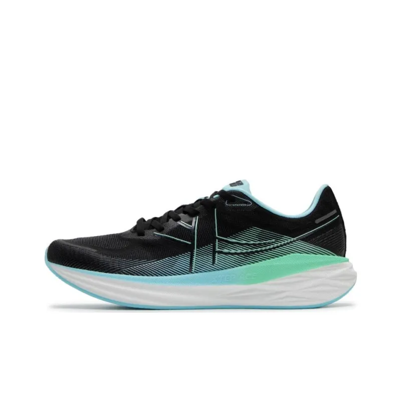 XTEP Speed 5.0 Cushioning Wear-Resistant Low-Top Running Shoes Men's Black Blue Green-0