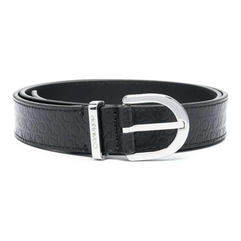 Calvin Klein Logo debossd Leather Belt-1