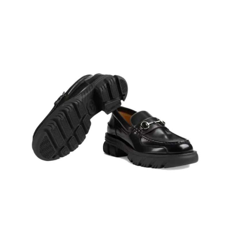 GUCCI Horsebit Loafers Black-5