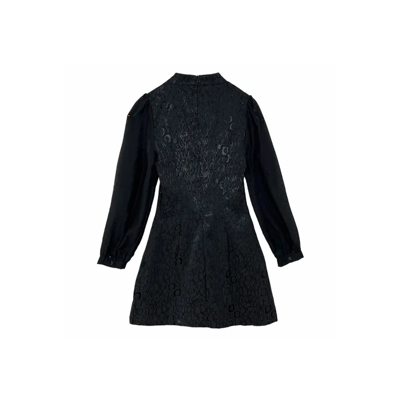 Icicofficial Long Sleeved Dresses Women's Black-1