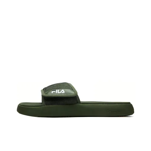 FILA FUSION Slide Slippers Men Dark Earth Color