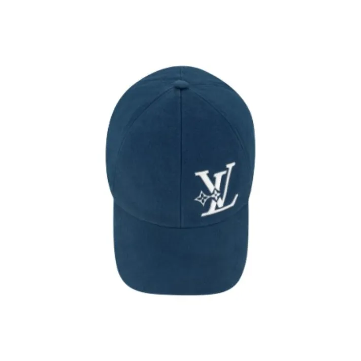 LOUIS VUITTON Cotton Baseball Caps Men's Marine Blue-3