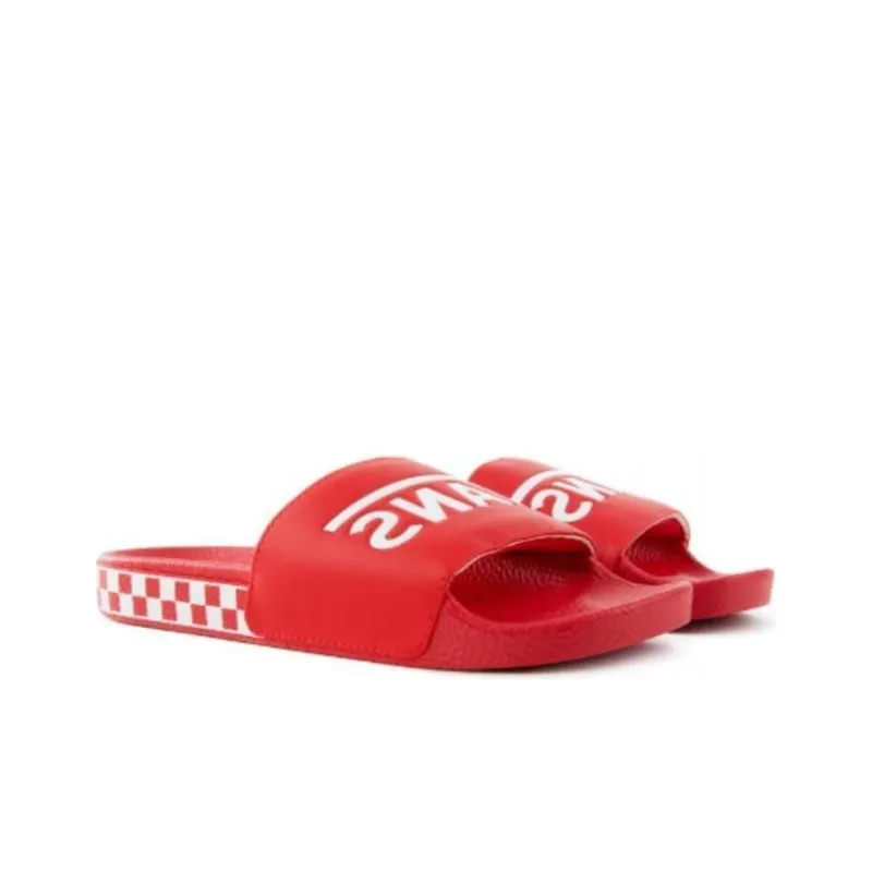 Vans Slip Resistant Abrasion Resistant Slide Slippers Men's Red-3