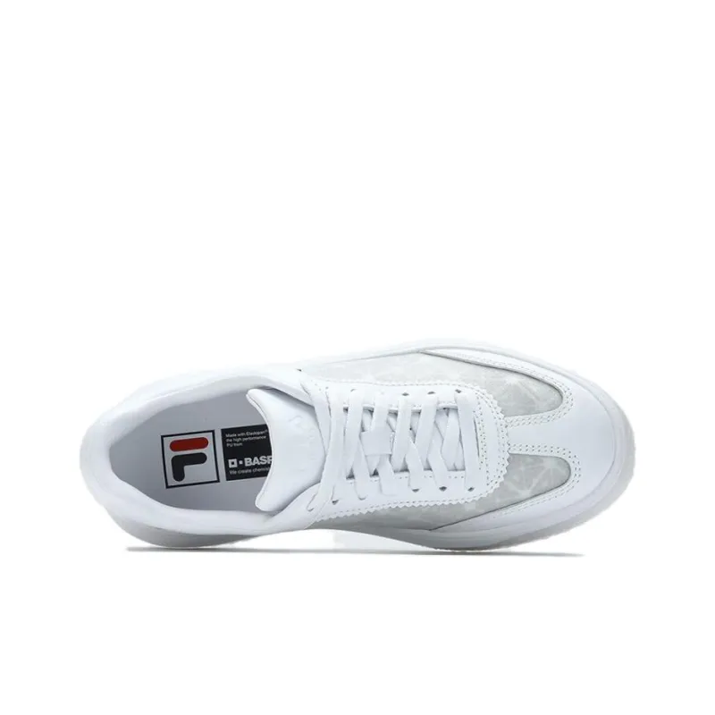 FILA OLIMPICA Anti Slip Wear Resistant Low Top Skateboard Shoes Women's White-2