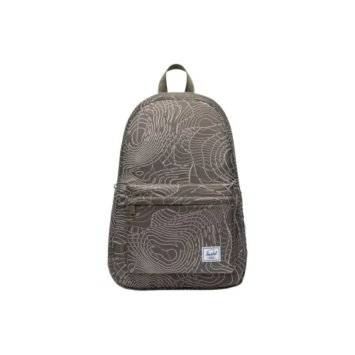 Herschel EcoSystem™ Recycled Tear-Resistant Fabric Backpack Unisex Ivy Green Terrain Map