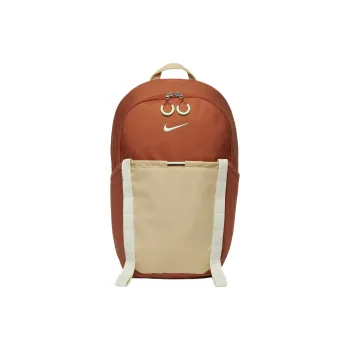 Nike Fabric Backpack Regular Unisex Sunrise Fire Red & Sesame Brown & Vapor Green