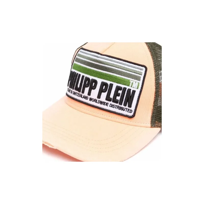 PHILIPP PLEIN Logo-patch Cotton Trucker Hat-2