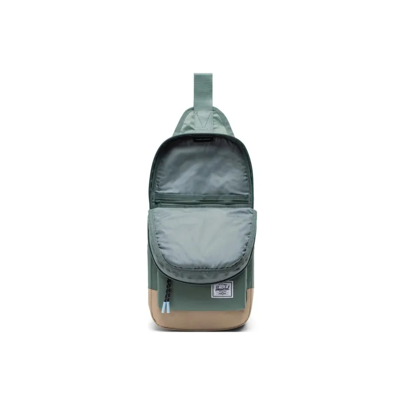 Herschel Recycled Nylon Cell Phone Pouch Sling Bag One Shoulder Handbag Crossbody Bag Unisex Light Green-3