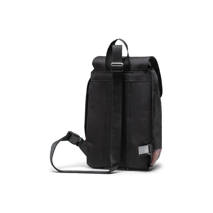 Herschel Recycled Material Shoulder Bag Crossbody Bag Unisex Black Plaid-1