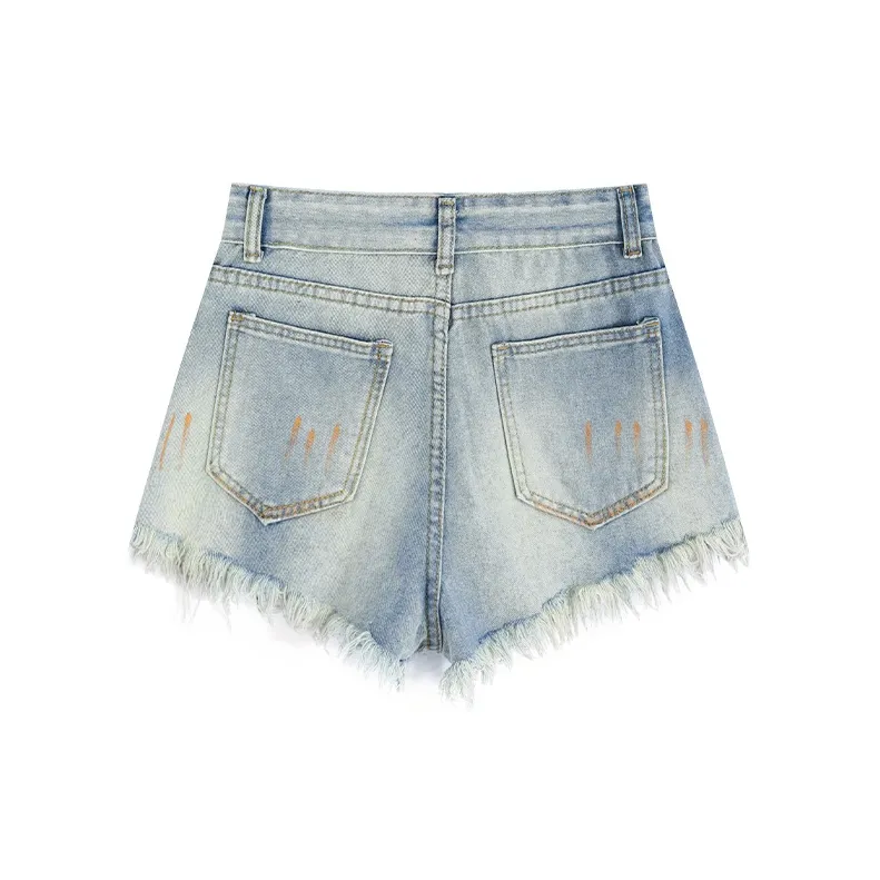 Garbege Denim Shorts Women's Blue-1