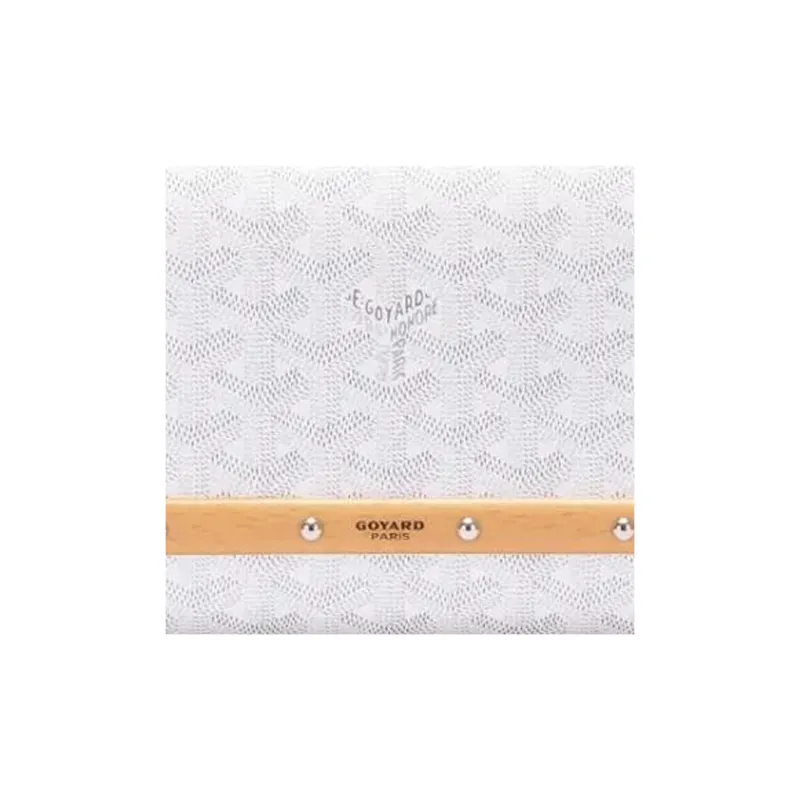 GOYARD MONTE-CARLO Canvas With Calfskin One Shoulder Crossbody Clutches Small Size Unisex White-5