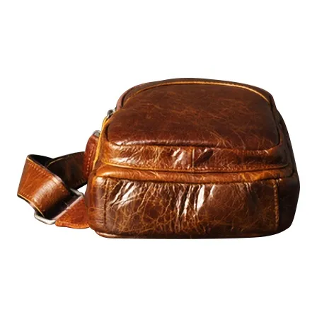 DOSRFINI Genuine Leather Top Grain Cow Leather Sling Bag Regular Men's-9