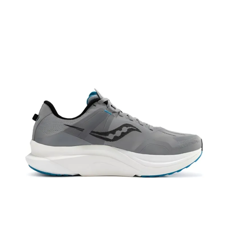 Saucony Tempus Cushioning, Slip Resistant, And Abrasion Resistant Low Top Marathon Running Shoes Men's Gray Blue-1