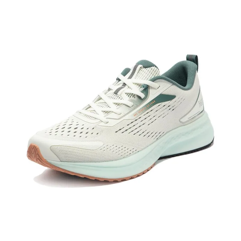 361° Cushioning Wear Resistant Low Top Running Shoes Men's White Green-1