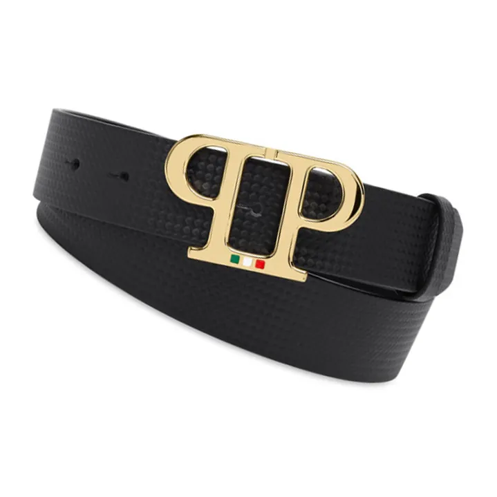 PHILIPP PLEIN Logo plaque Leather Belt-1