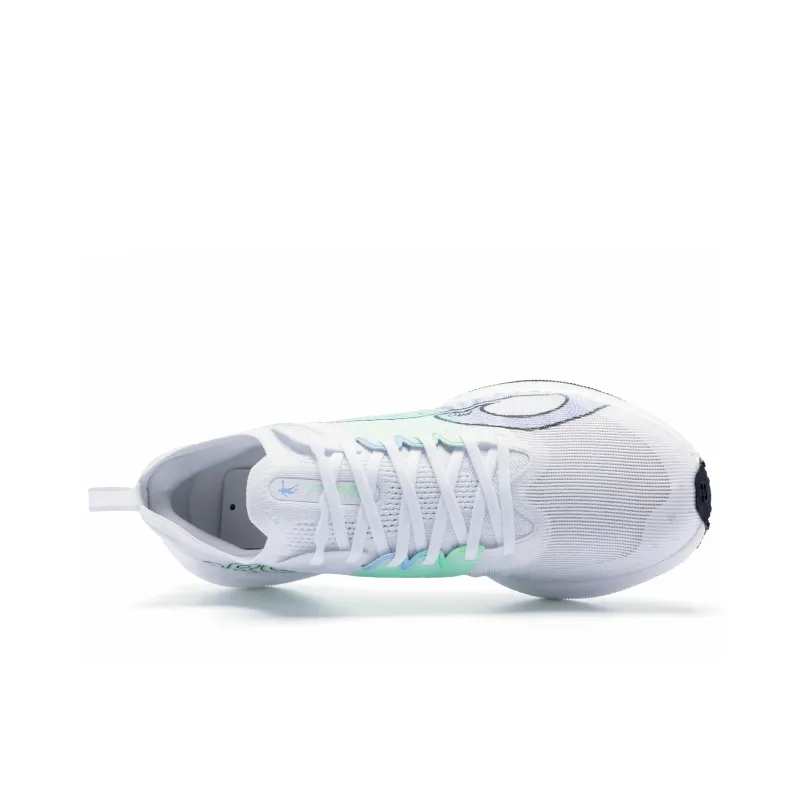 QIAODAN Feiteng PRO Cushioned Slip Resistant Abrasion Resistant Low Top Long Distance Running Shoes Men's White Green-3