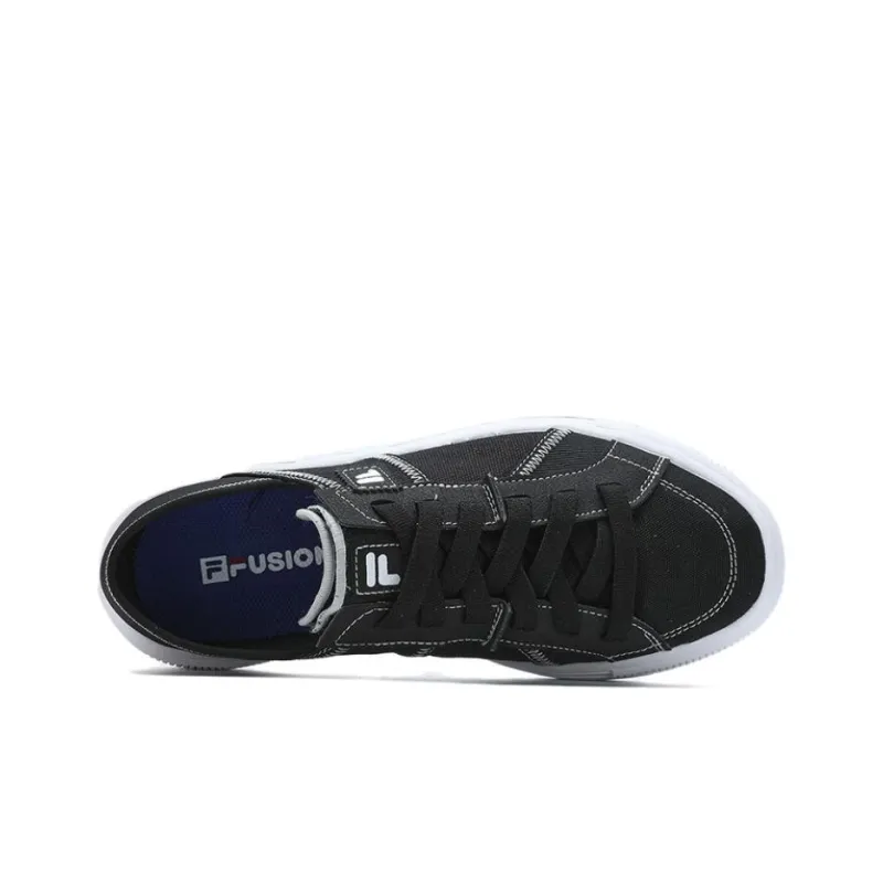 FILA FUSION POP 3 SE III SE Anti-Slip Wear-Resistant Low-Top Canvas Shoes Women's Black-3