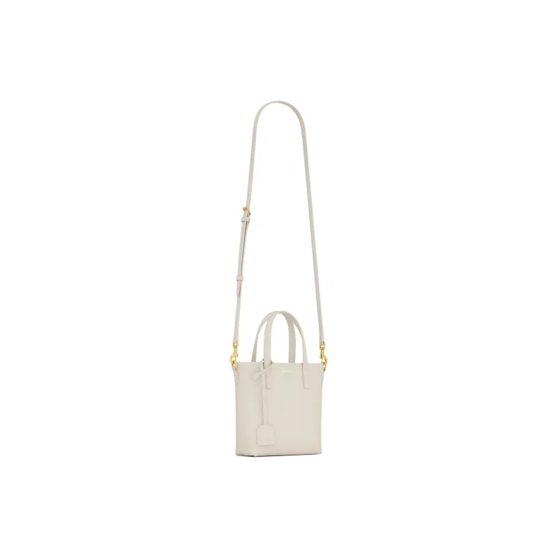 SAINT LAURENT Cow Leather Shoulder Bag Crossbody Bag Handbag Unisex Vintage White-2