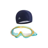 Colorful Blue Orange+Dark Blue Swimming Cap