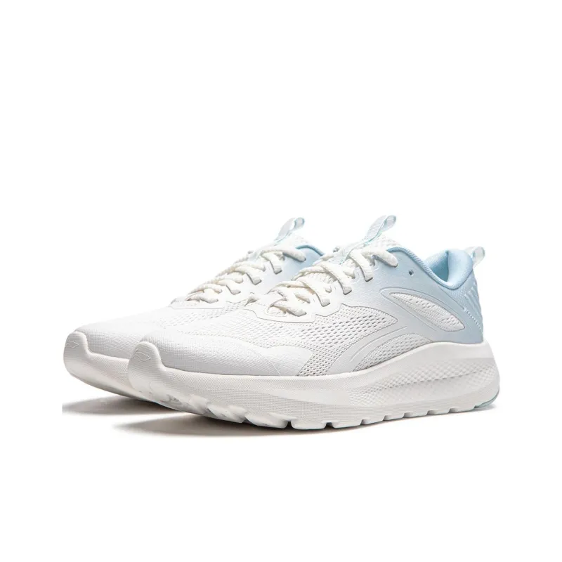 LiNing Anti-Slip Wear-Resistant Low-Top Casual Shoes Women's White Blue-3