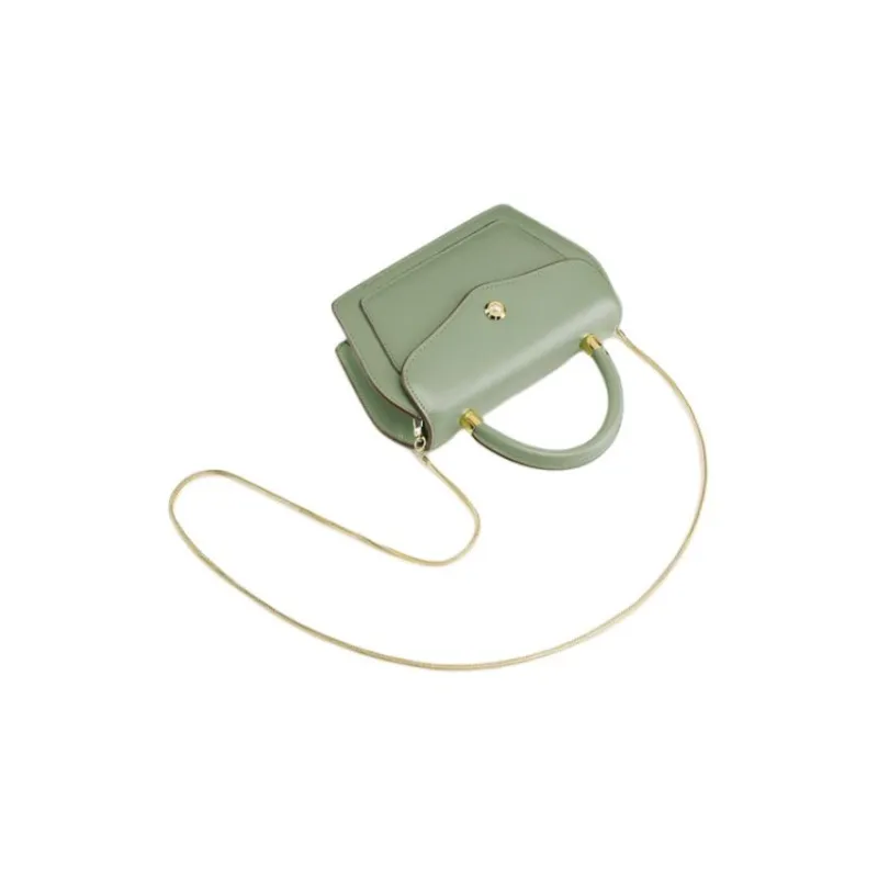 DEERE JACK Cow Leather Shoulder Bag Crossbody Bag Handbag Medium Size Women's Matcha Green-2