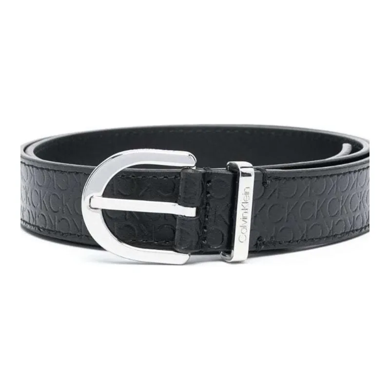 Calvin Klein Logo debossd Leather Belt-2