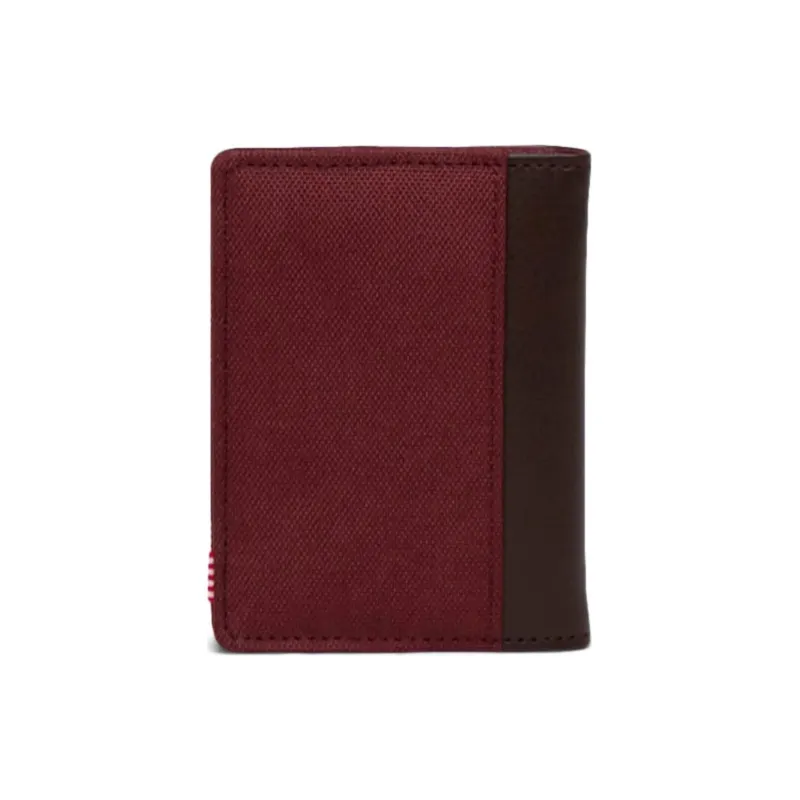Herschel EcoSystem™ Recycled Fabric Wallet Unisex Coffee & Burgundy-2