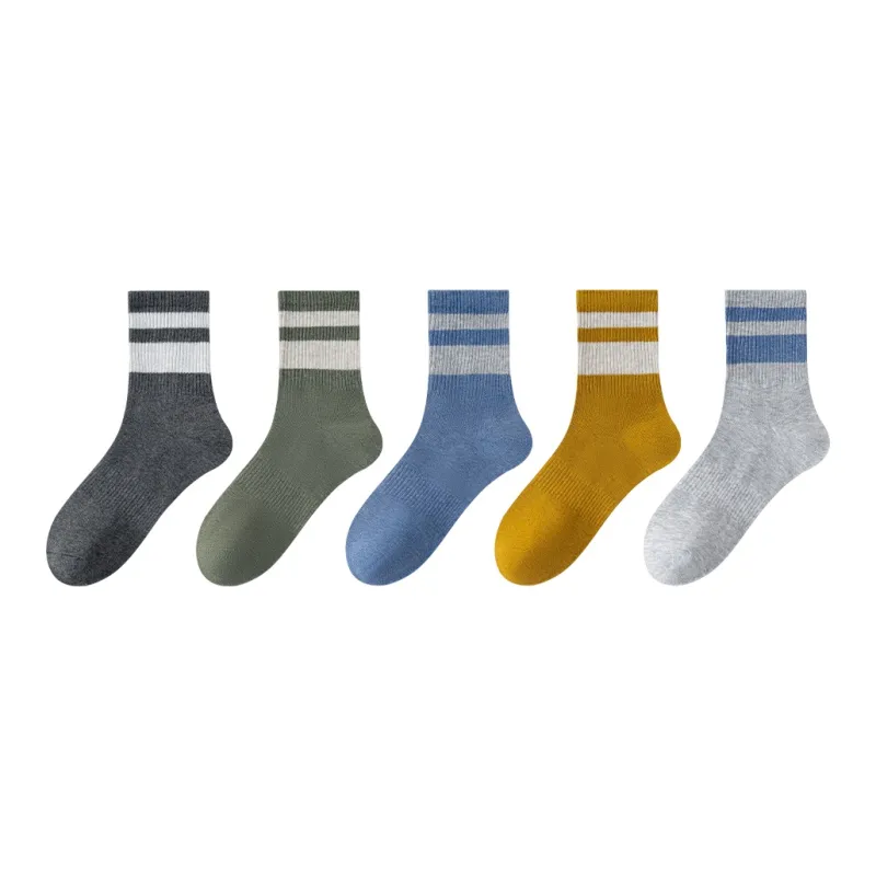 MIIOW Mid Calf Socks Men's 5 Pack-6