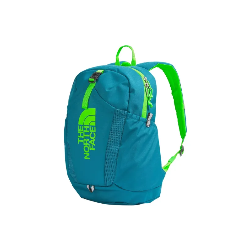 THE NORTH FACE Recycled Polyester Backpack Mini Unisex Moss Blue & Safety Green-1