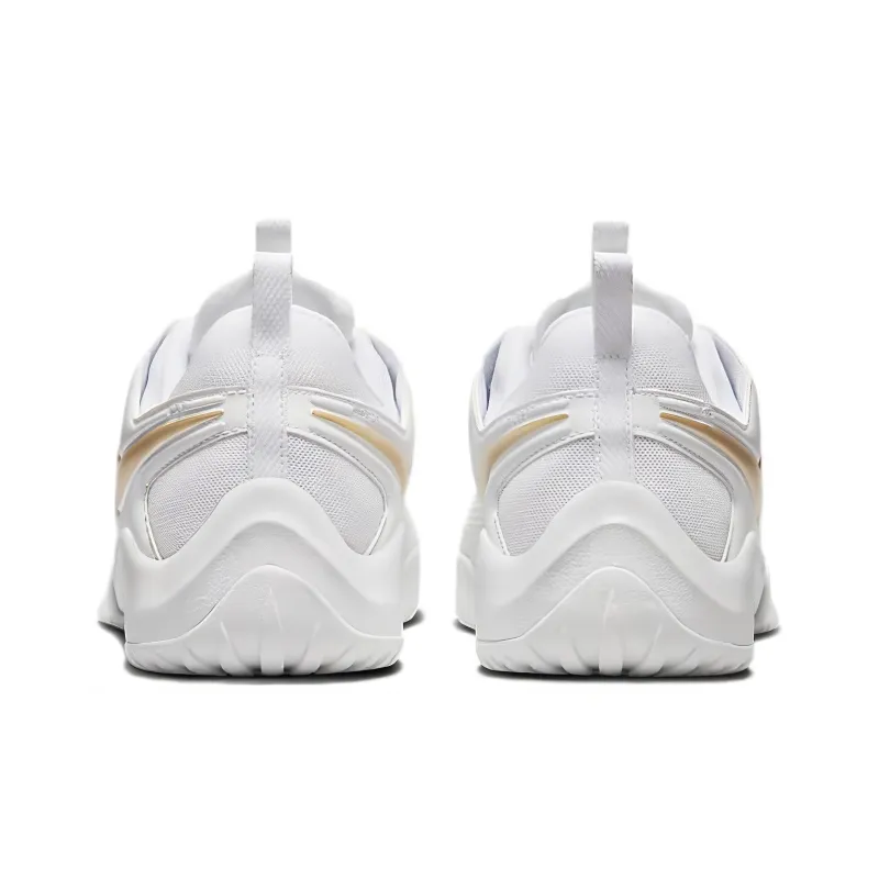 Nike AIR ZOOM HYPERACE 2 Abrasion Resistant Breathable Low Top Training Shoes Unisex White Gold-4