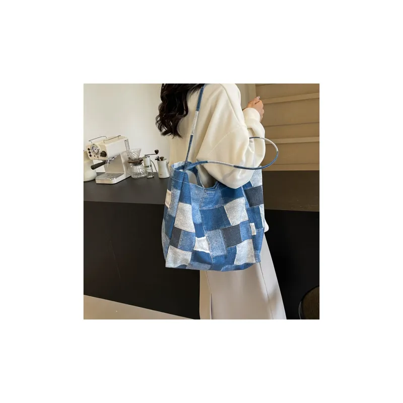Gerlanx Canvas Canvas Bag Shoulder Bags Large Size Women's Blue Black Coffee-5