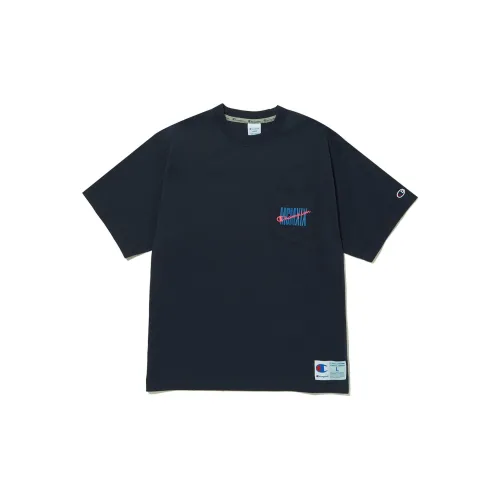 Champion T-Shirts Unisex Marine Blue