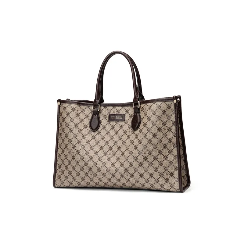 SANTA BARBARA POLO & RACQUET CLUB PVC Printed Fabric Handbag Regular Women's Gray-1