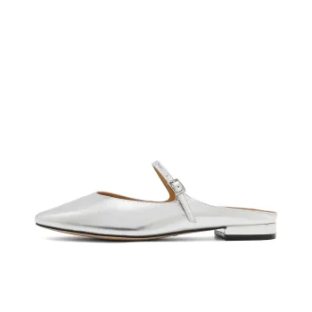 BELLE Rubber Sole Slip Resistant Abrasion Resistant Closed Toe Slippers Women's Beige, Gold, Silver