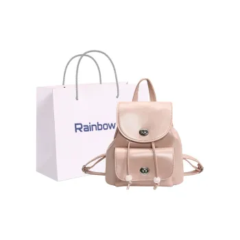 Rainbow Girl PU Backpack Regular Women's Black/Silver/Pink/Greige