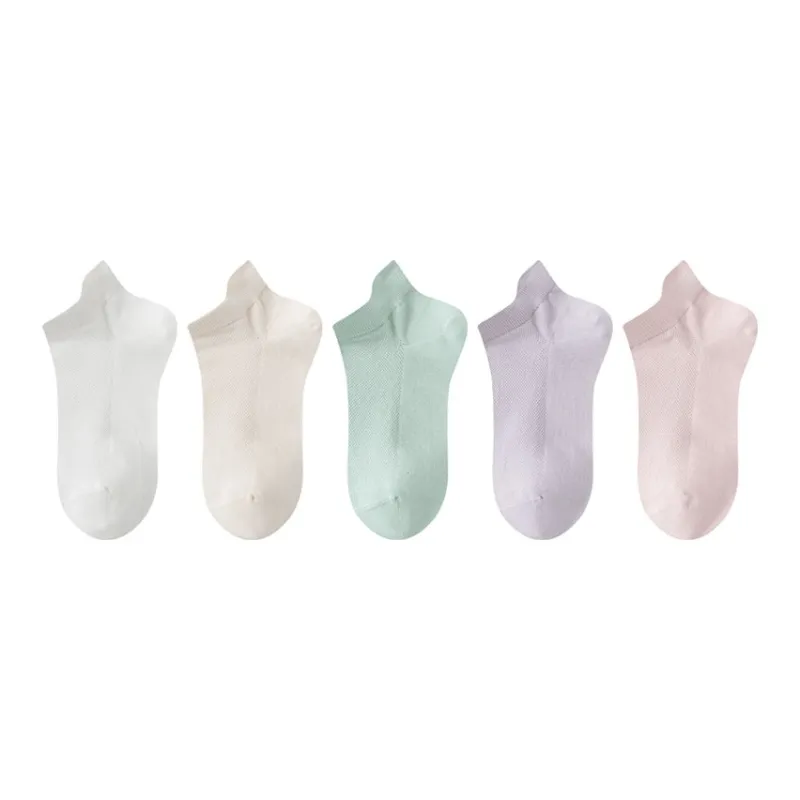 AUGUST Summer No Show Socks Women's 5 Pack-4