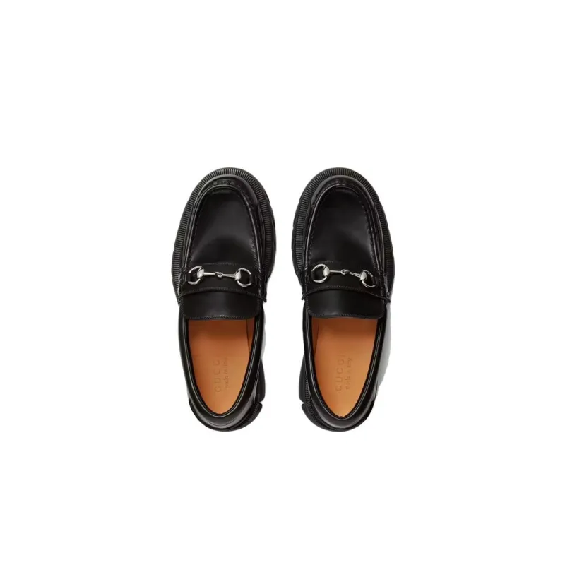 GUCCI Horsebit Loafers Black-3