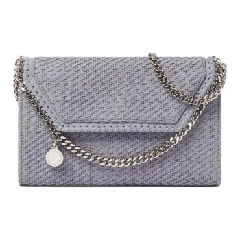Stella McCartney Leather Crossbody Bag Shoulder Bag Women's Blue Gray