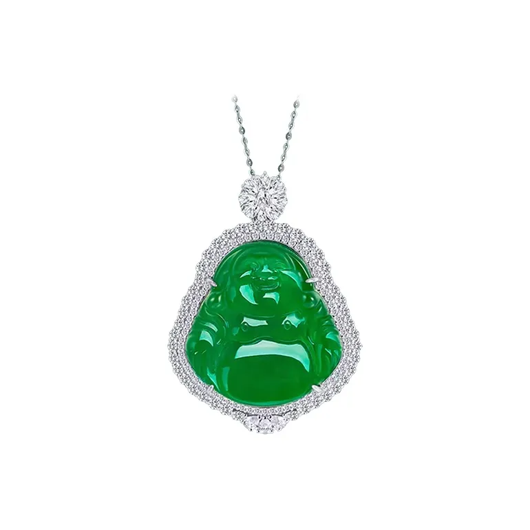 Love Chalcedony Jade Necklaces Unisex-1
