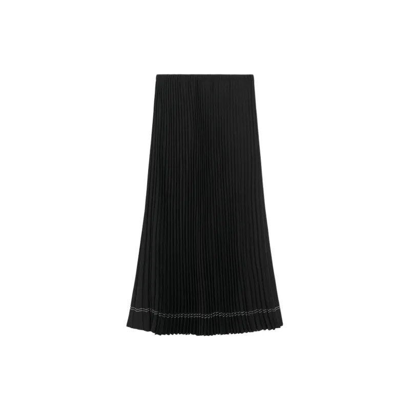 Massimo Dutti Casual Long Skirts Women's Black-1