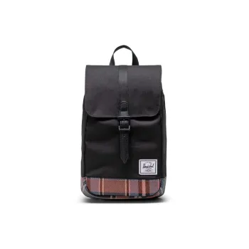 Herschel Recycled Material Shoulder Bag Crossbody Bag Unisex Black Plaid