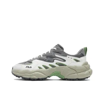 FILA Fern Low Top Chunky Sneakers Men's Gray White Green