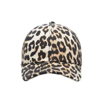 GANNI Leopard-Print Curved Peak Baseball Cap