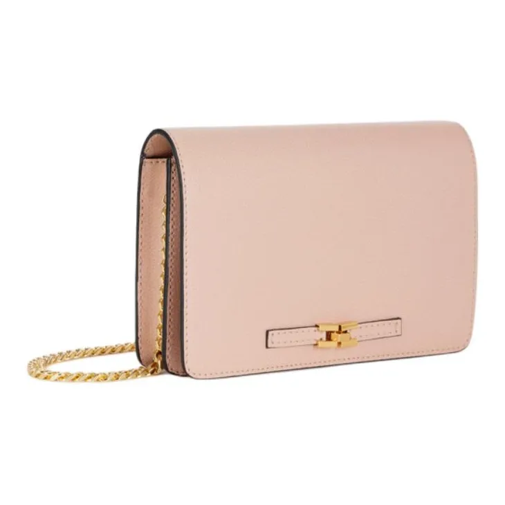 Elisabetta Franchi Grained Calfskin Crossbody Bag Shoulder Bag Women's Pink-1