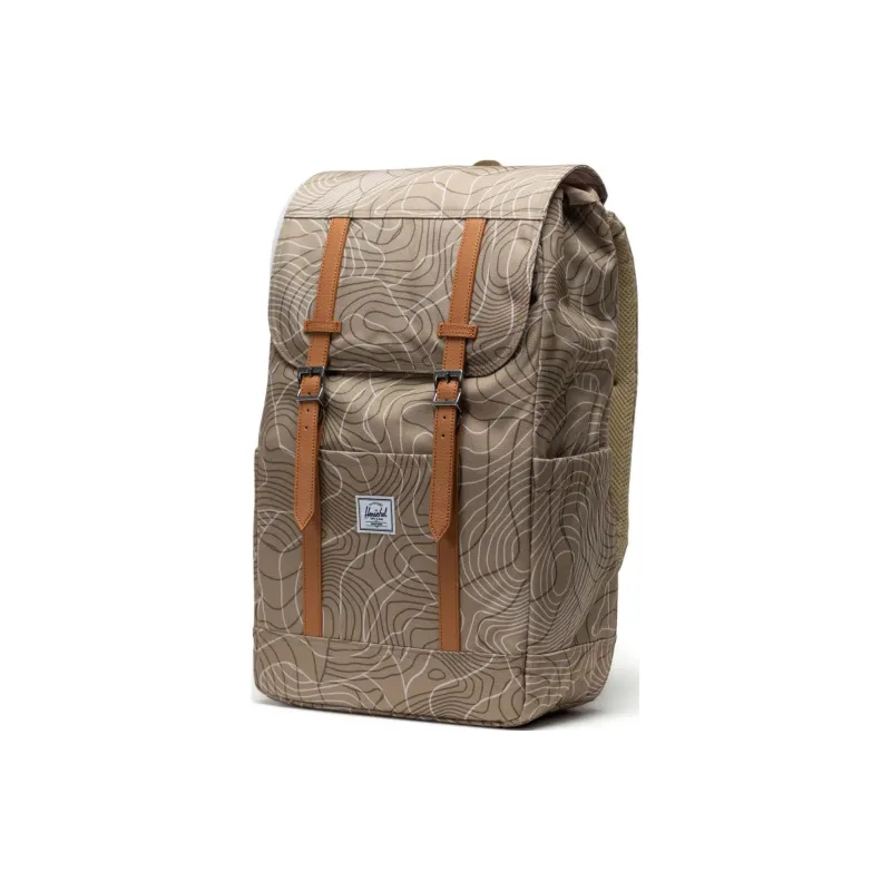 Herschel Recycled Polyester Backpack Unisex Plaid Brown-1