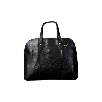 DOSRFINI Cow Leather Shoulder Bag, Crossbody Bag, Handbag, Briefcase Men's Brown/Black