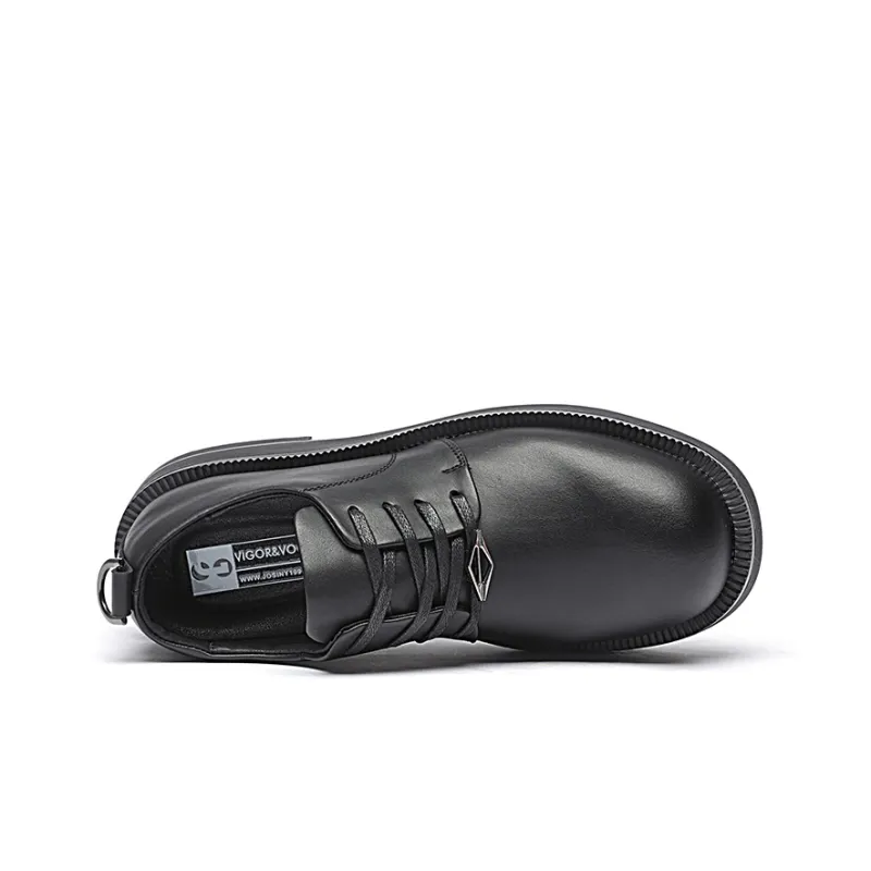 JOSINY Men's Casual Shoes Men Low Top Black-2